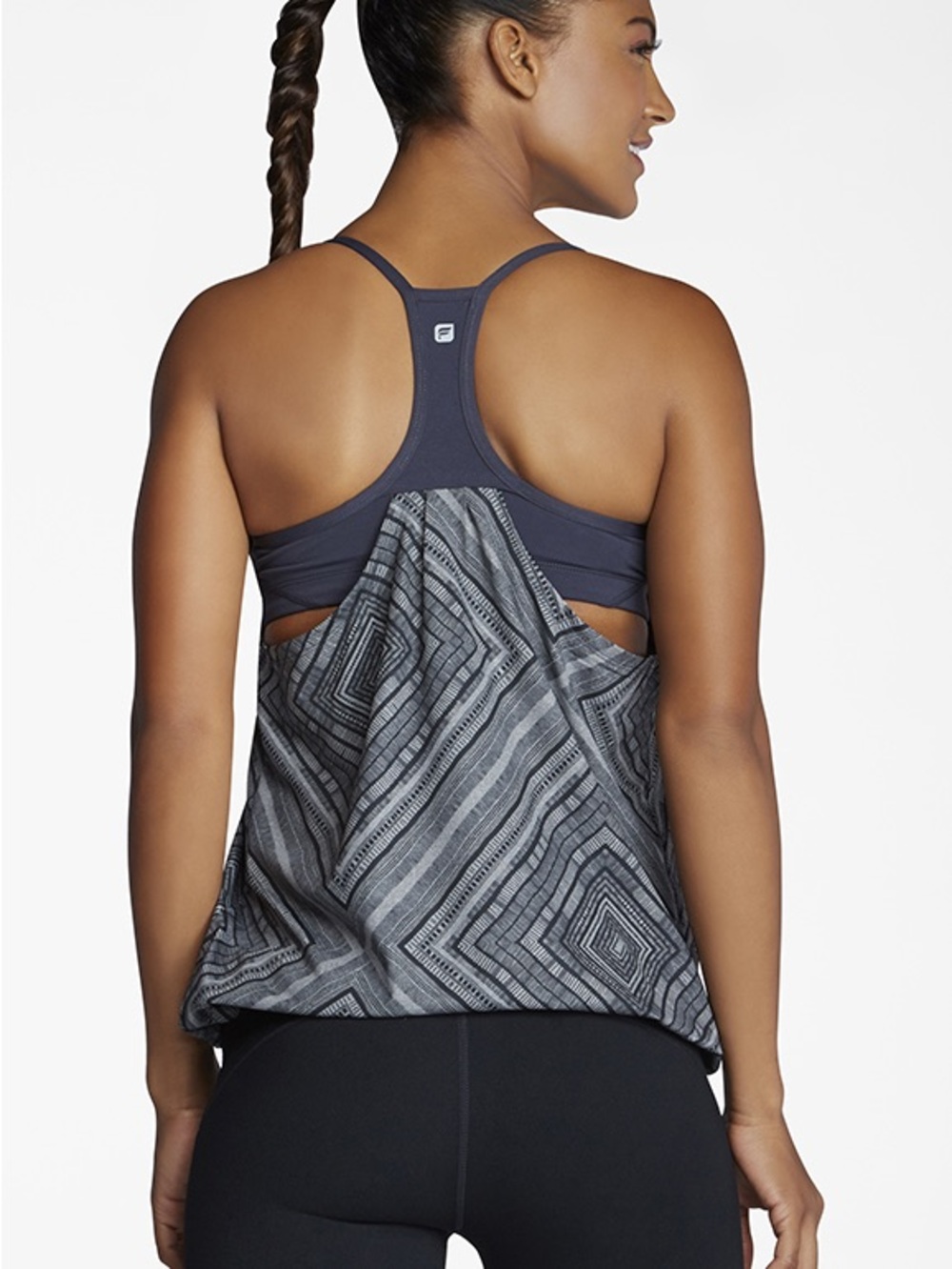 Fabletics Norwalk Tank with Built-In Bra Grey Women’s Large - Picture 2 of 7